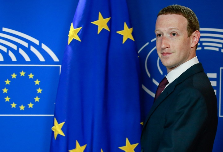 The founder and CEO of Facebook Mark Zuckerberg arrives at the European Parliament ahead of a hearing on the social media giant's data scandal in Brussels, Belgium, 22 May 2018.