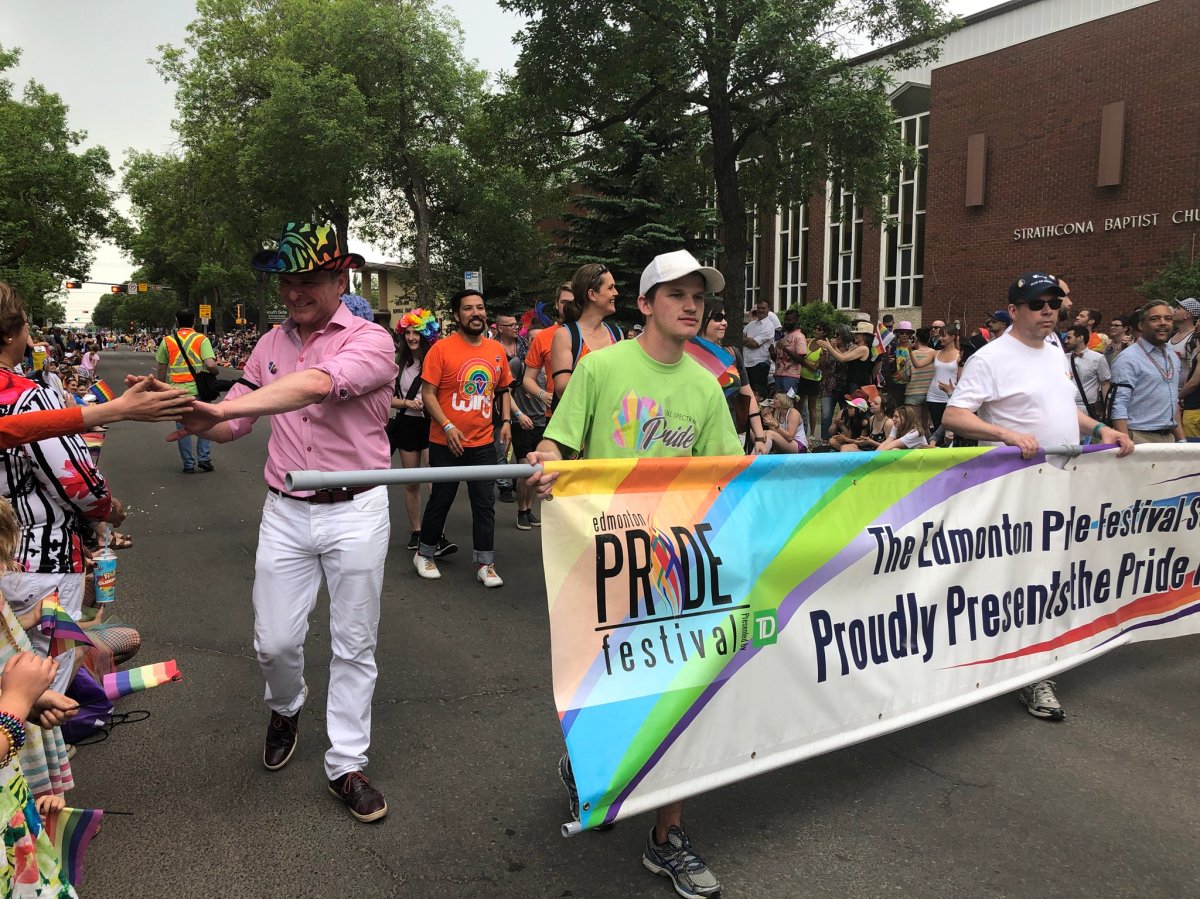 The Edmonton Pride Parade officially kicks off in Old Strathcona Saturday, June 9, 2018.