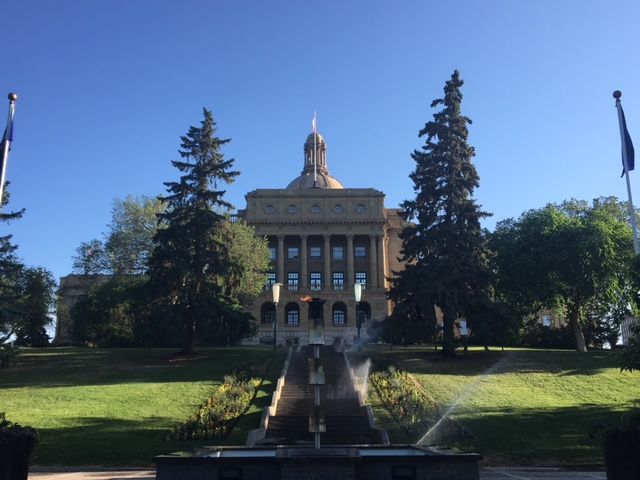 The Alberta legislature on Saturday, June 9, 2018.