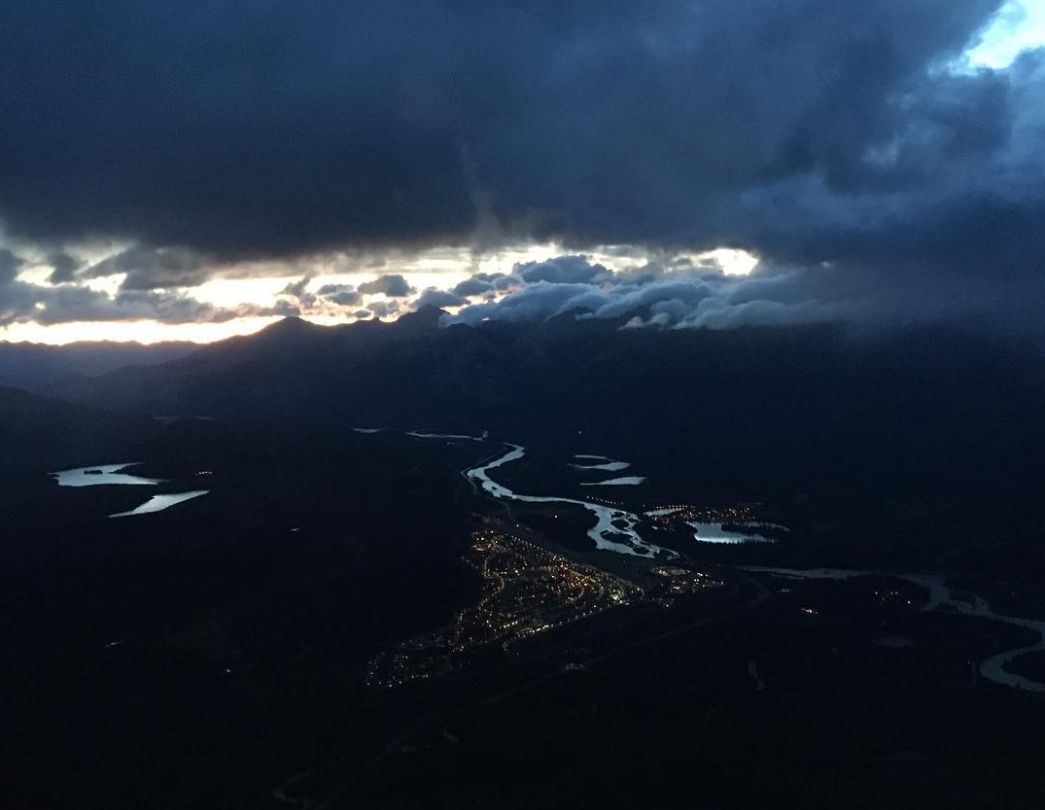 A photo taken from atop the highest station on the Jasper Skytram at 4:45 a.m. on Tuesday, June 26, 2018.