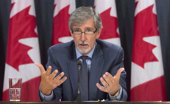 Privacy commissioner Daniel Therrien responds to a question during a press conference Tuesday September 27, 2016 in Ottawa. 



