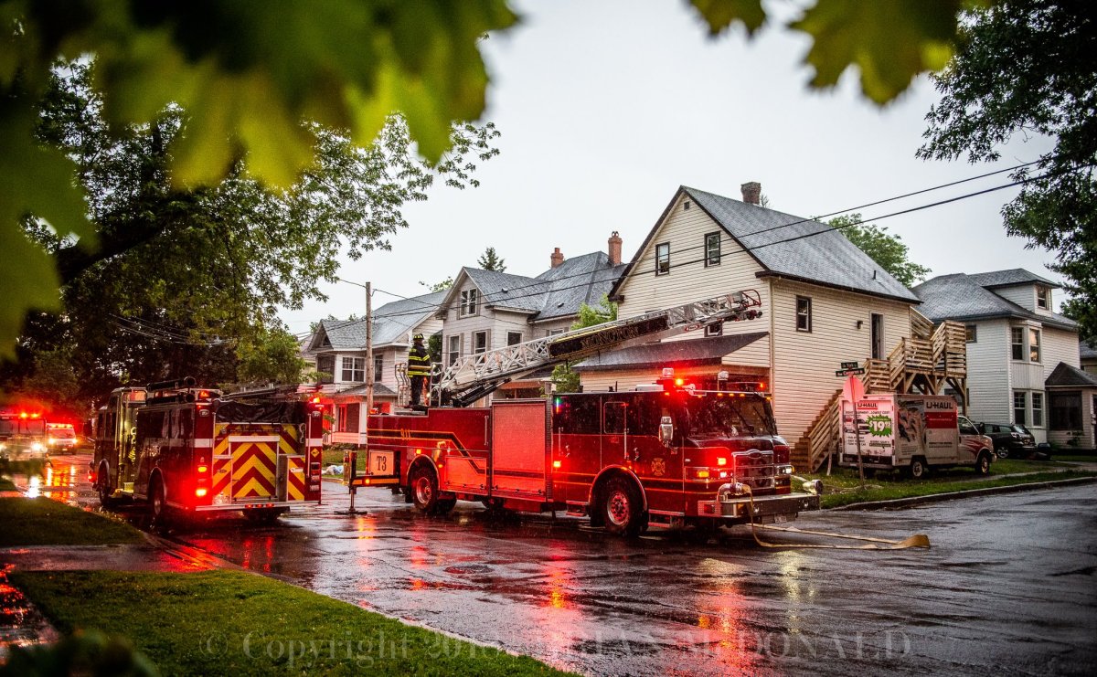 Nine people have been displaced after a fire in Moncton on Friday. 
