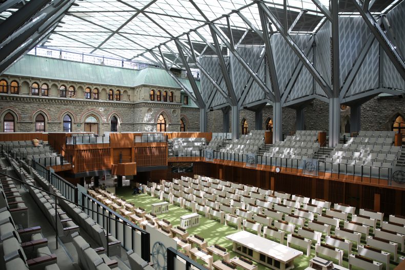 The new House of Commons in the West Block.