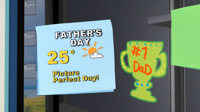 A picture perfect day is on the way for Father’s Day across central Saskatchewan.