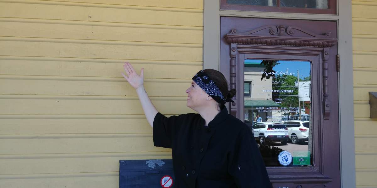 The decorative “A” has disappeared from the entrance of Avocado Sushi in Pointe-Claire, Tues. June 19, 2018.