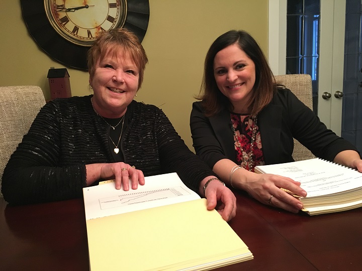 OPP employees Lee-Anne McFarlane (left) and Amanda Weaver (right) have launched a human rights complaint against the Ontario Provincial Police on behalf of 84 predominantly female civilian managers and specialists.