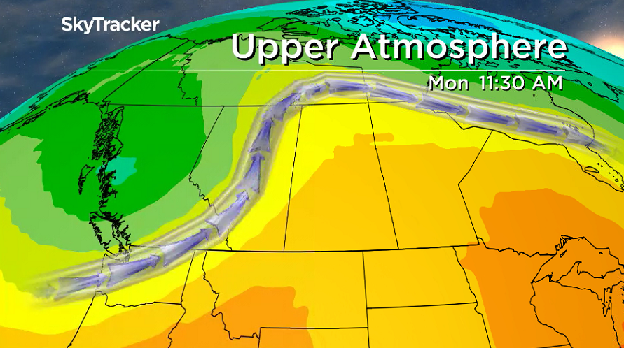 Another push of 30 degree heat will hit Saskatchewan as an upper ridge moves back in on Monday.