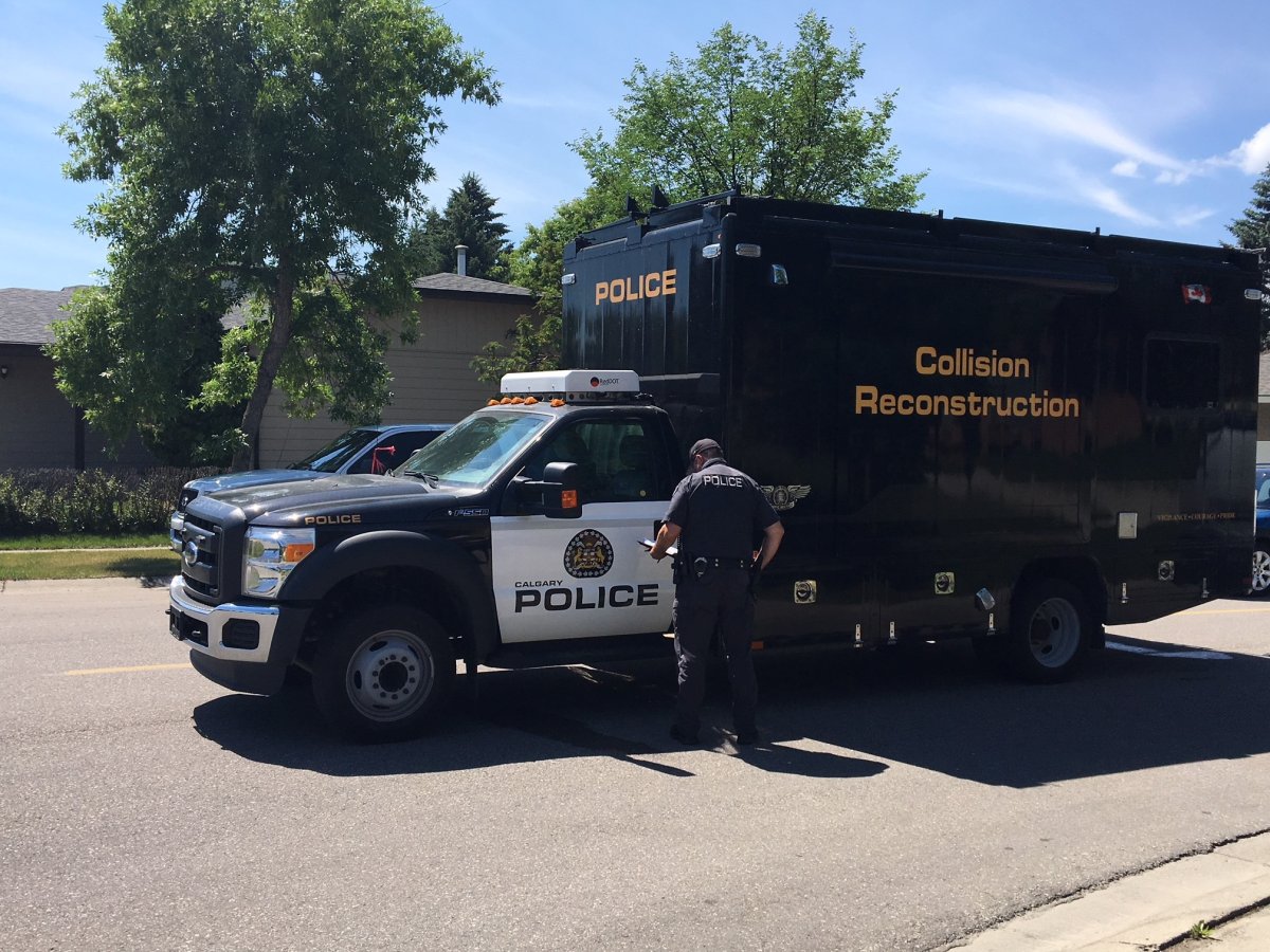 Calgary police are investigating a collision between a cyclist and a vehicle on June 24, 2018.
