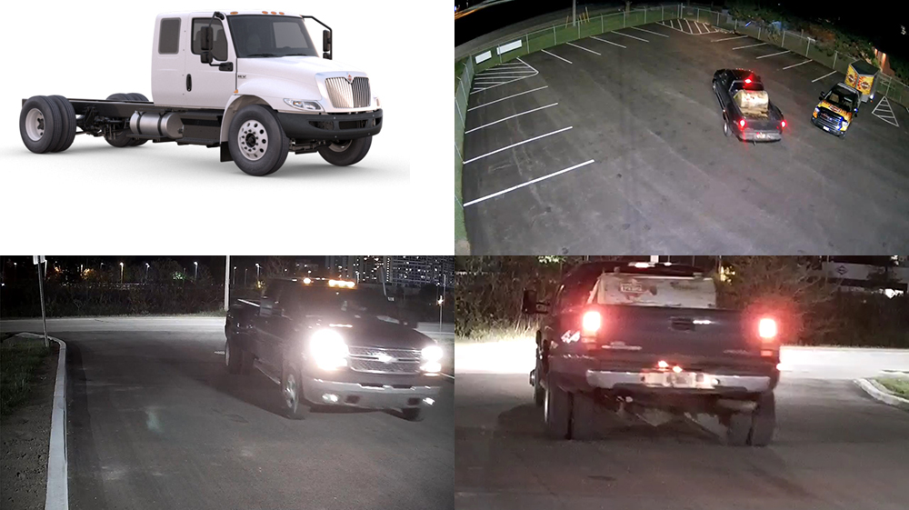 Halton police are searching for suspects in garbage bin theft in Oakville.