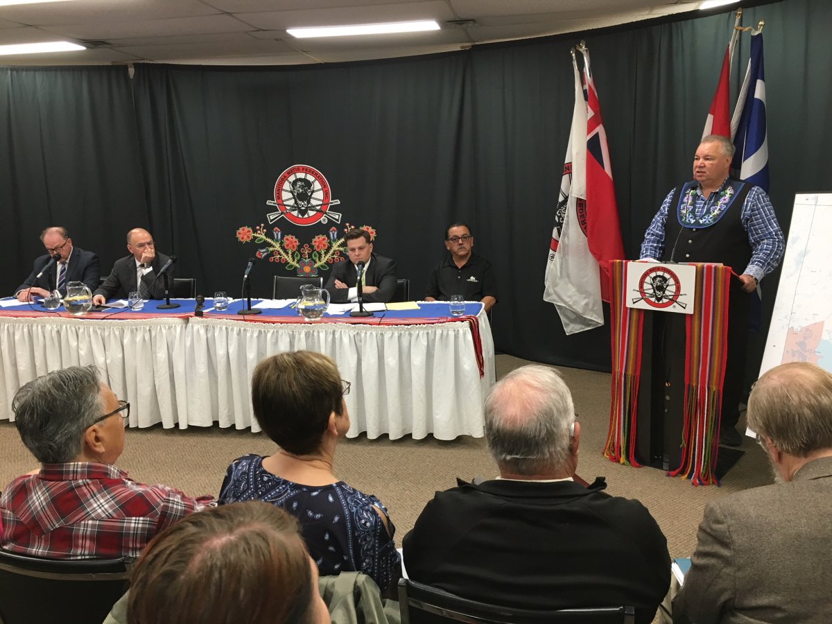 MMF president David Chartrand announces the federation is taking legal action against the province of Manitoba.