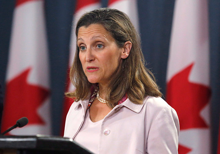 Foreign Affairs Minister Chrystia Freeland is expected to be in Hamilton on Friday to make an announcement related to tariffs.