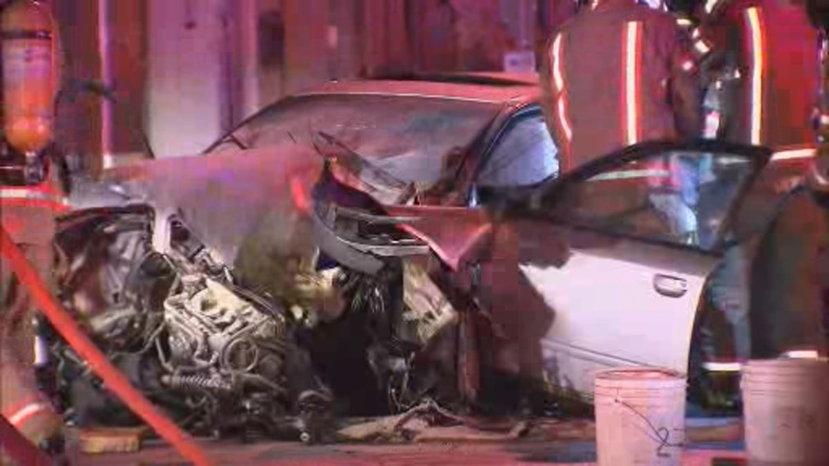 The driver struck a Hydro-Québec pole around 12:40 a.m.