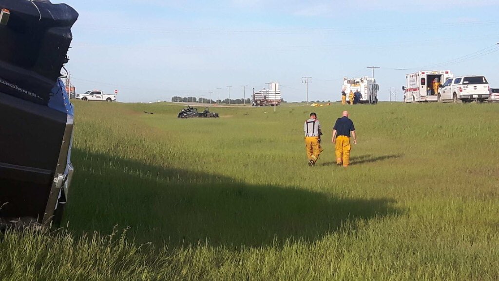 A semi roll-over on Highway 1 east of Balgonie has caused the entire west lane to be blocked.