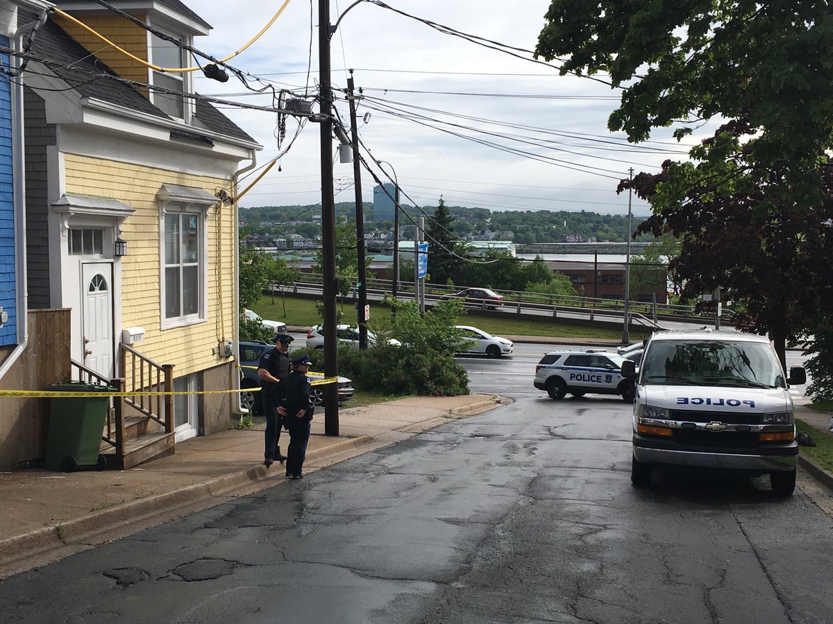 Halifax Regional Police are on scene at a residence in the city's north end on Tuesday.