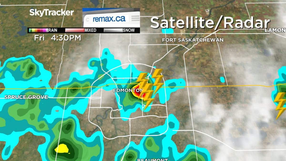 Environment Canada issues extreme thunderstorm warning for Edmonton, Friday, June 22, 2018. 