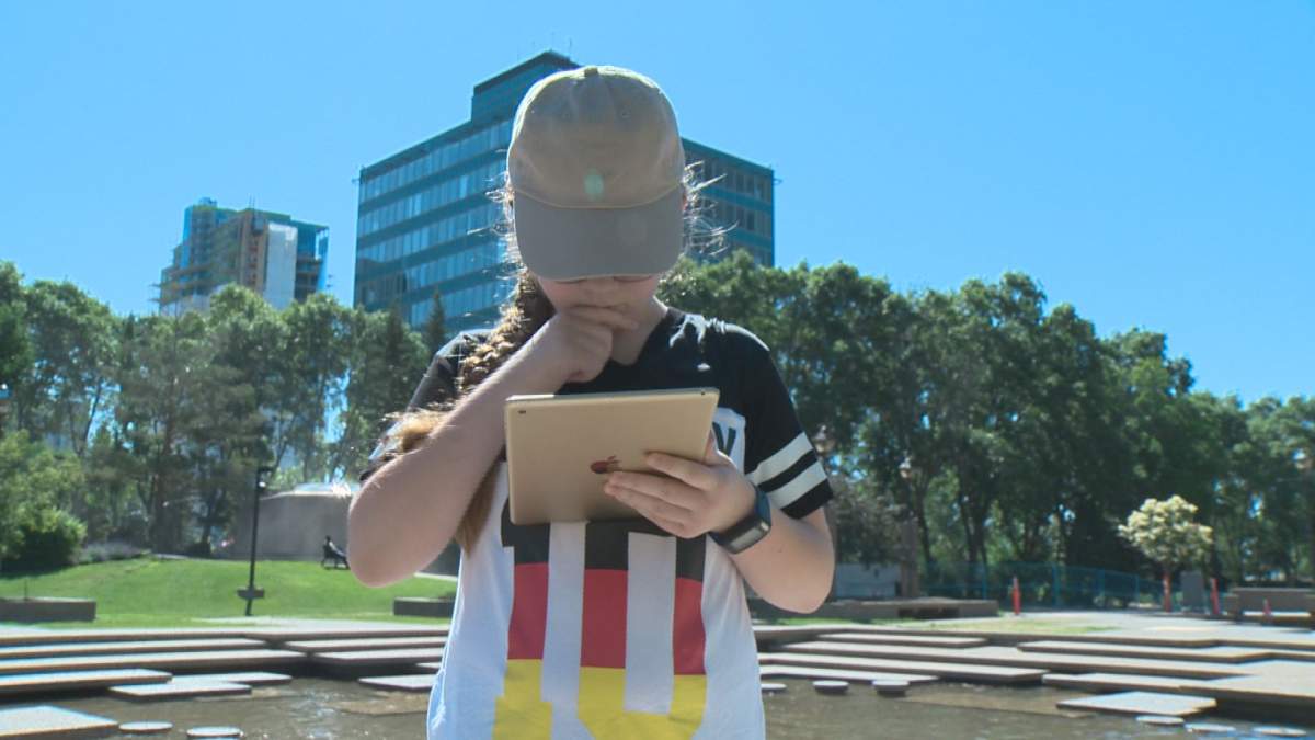 Kids try out Alberta Explorer as Agents of Discovery launches in the province, June 20, 2018.