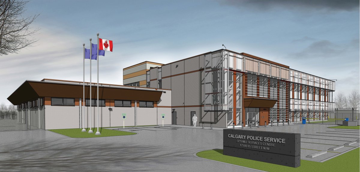 An artist rendering of the new exterior of the Spyhills Services Centre.