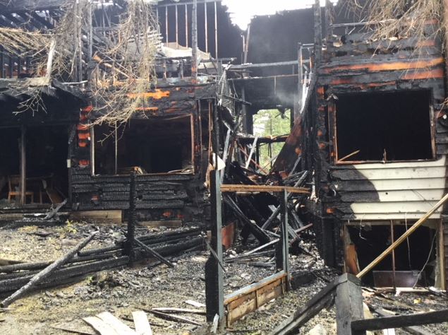 The aftermath of the fire in North Vancouver. Photo provided by North Vancouver RCMP.