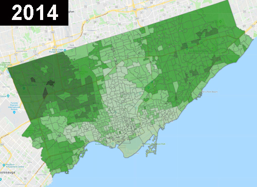 Ontario’s startling election in eight before-and-after maps | Globalnews.ca