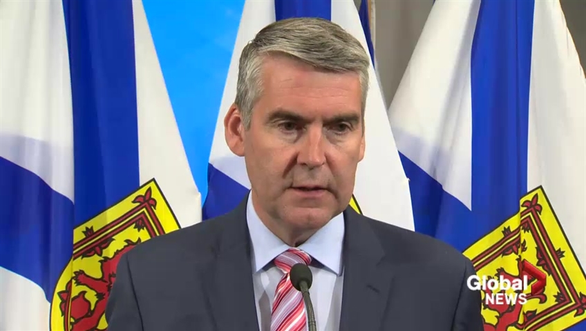 Nova Scotia Premier Stephen McNeil speaks to the media about the decision to close hospitals in Cape Breton. 