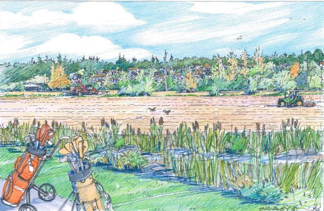 An artist's rendering of the Hazelmere development.