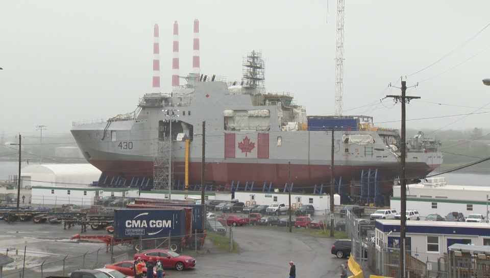 The Department of National Defence says that delivery of HMCS Harry DeWolf has been delayed.