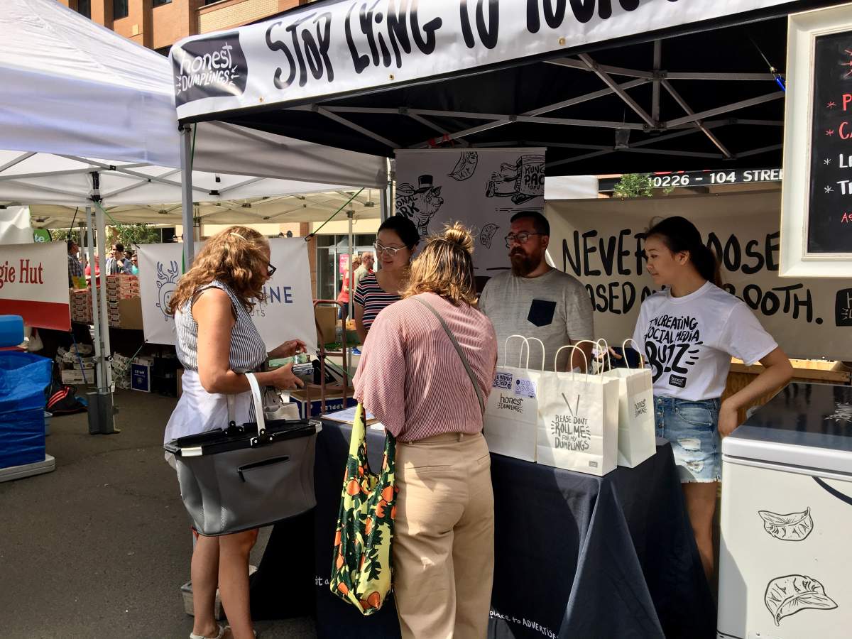 Honest Dumplings’ stand at the City Market Downtown on June 23, 2018.