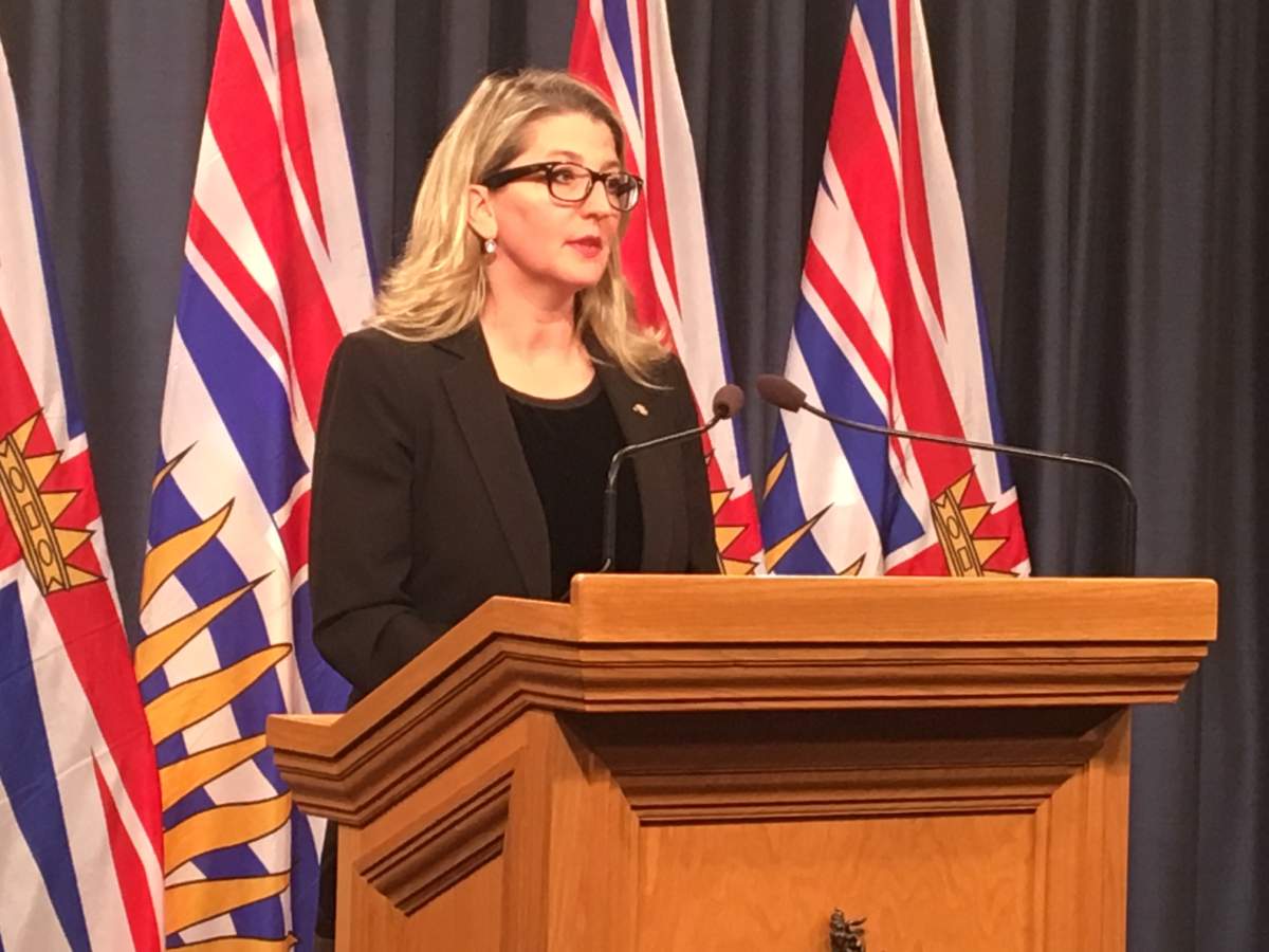B.C. Agriculture Minister Lana Popham announces new policies around fish farms. 