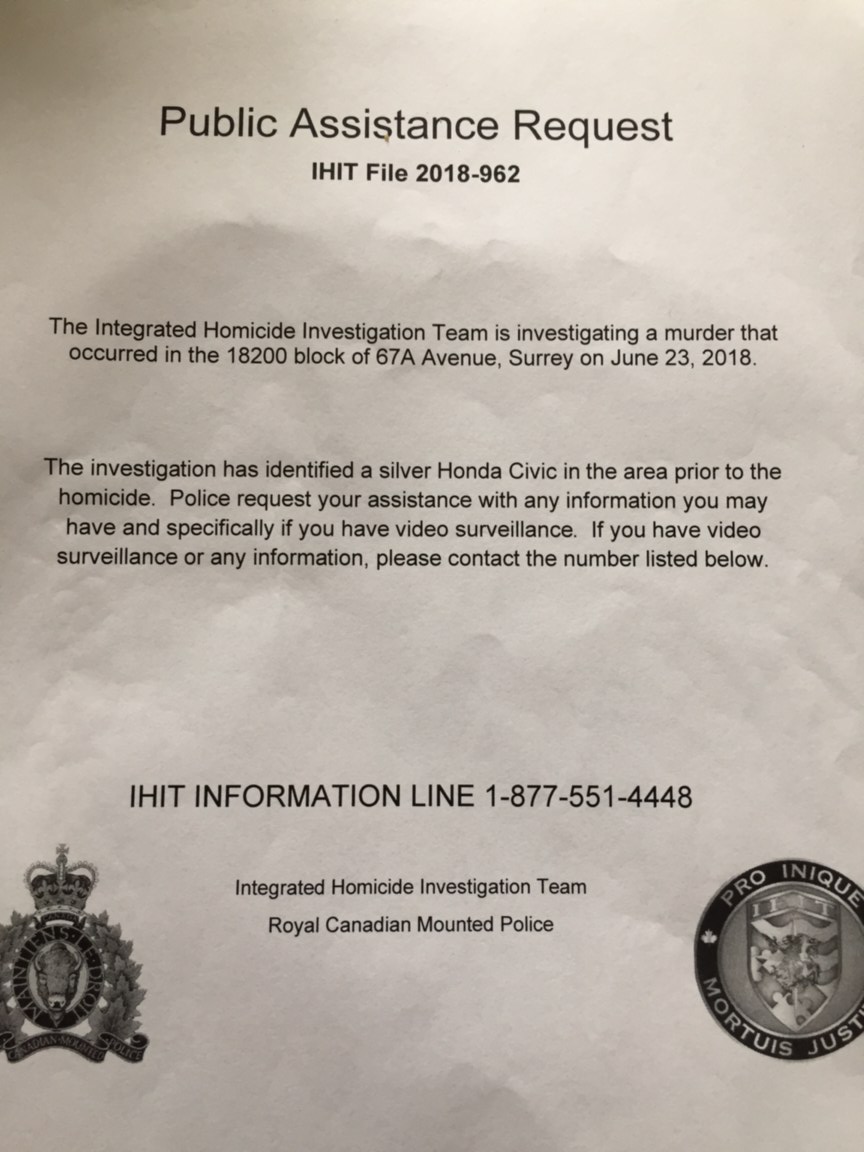 IHIT looking for video in shooting of Cloverdale hockey coach - image