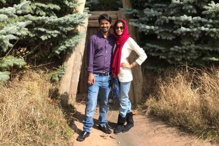 Jaweria Asghar with her husband.