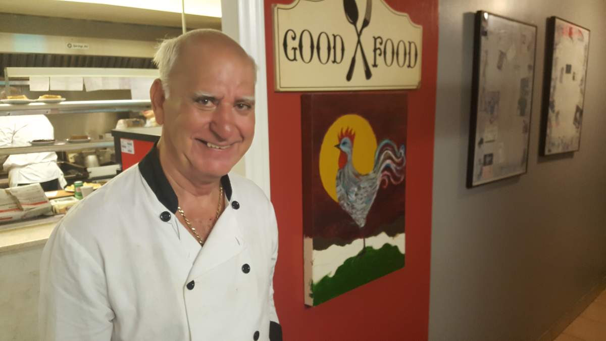 Jimmy Meridas the Owner and Operator , The Olde Red Hen Restaurant, Downtown Collingwood.