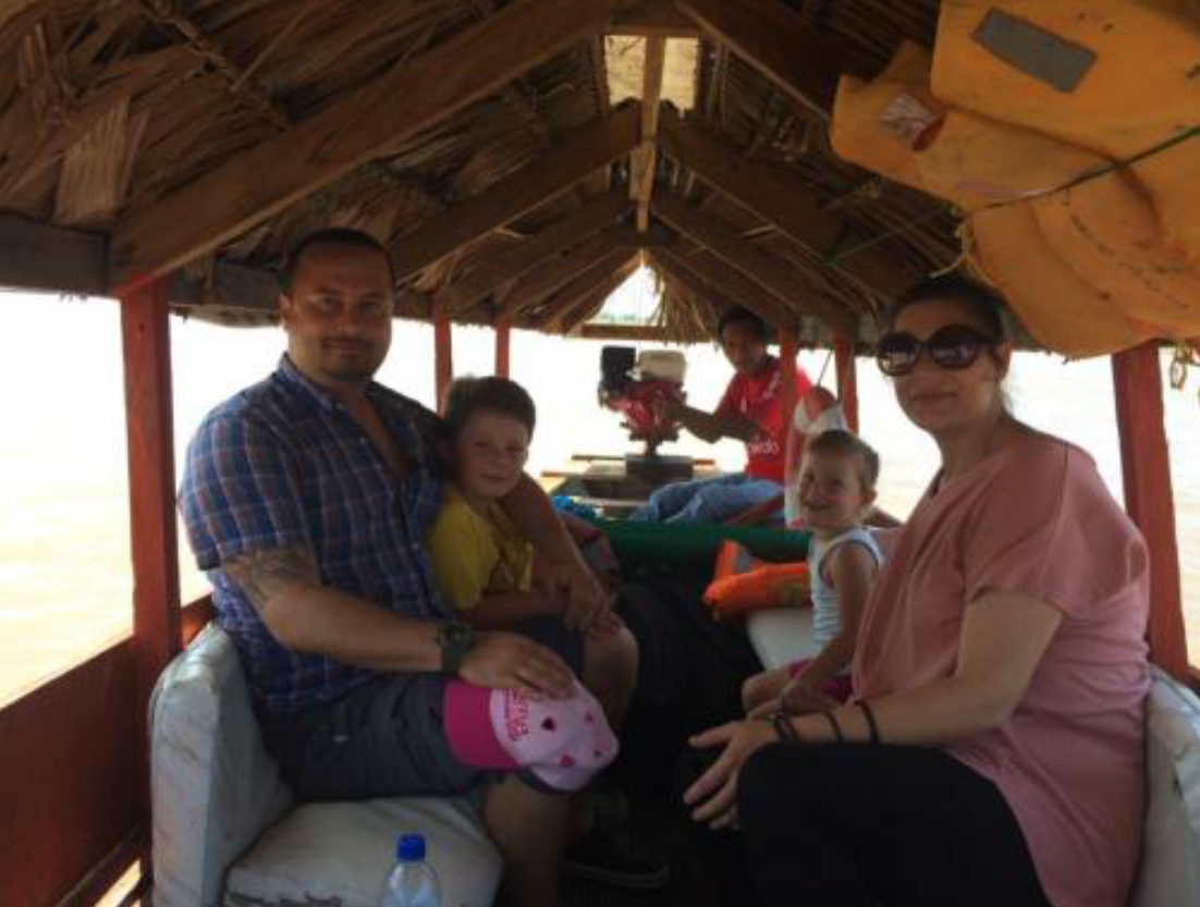 Christopher Franz-Bettochi, Kimberlee Kasatkin, and children.