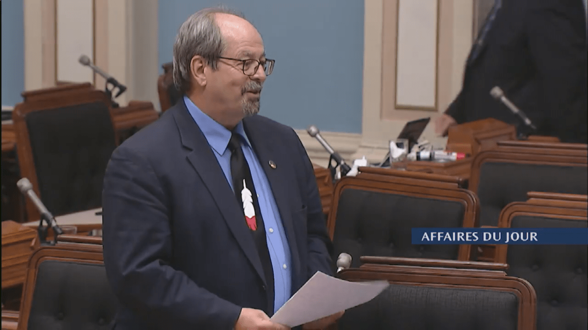 Geoffrey Kelley gives his last speech in Quebec's National Assembly, Fri., June 15, 2018.