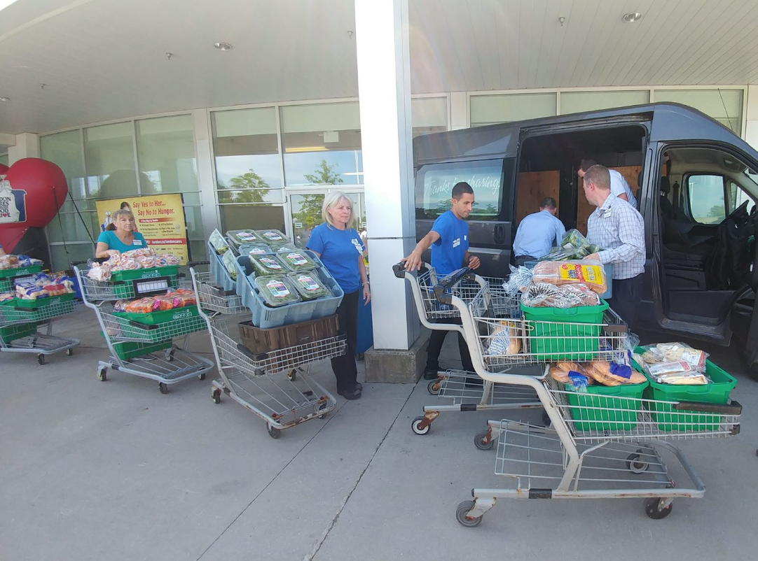 More than 49,000 pounds of food was donated to the 22nd annual London Cares Curb Hunger Food Drive.