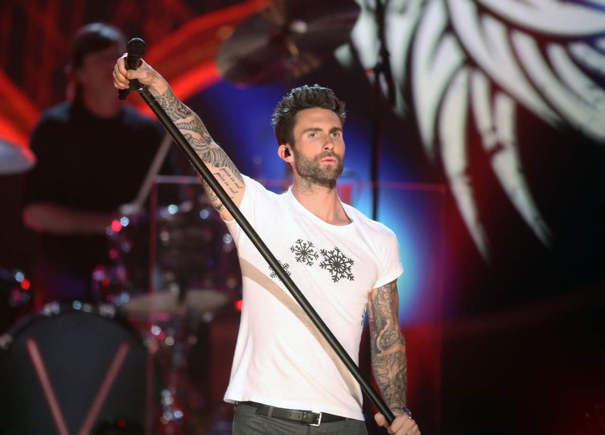 Throwback of Maroon 5’s Adam Levine performing at the 2014 Grammy Awards. Los Angeles, Calif. (Photo by Frederick M. Brown/Getty Images)