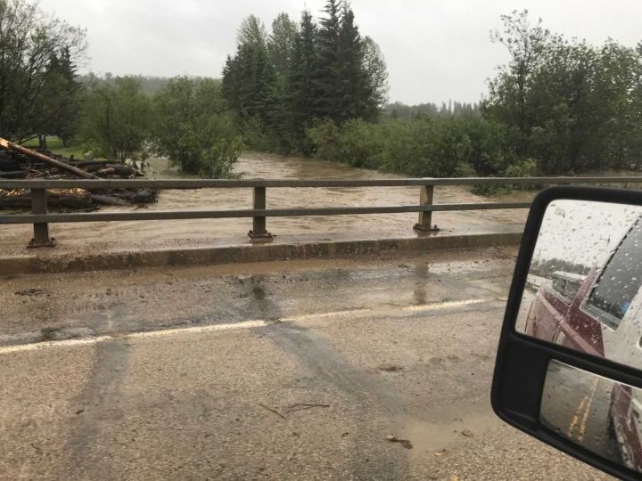 Photo of the Mooney Creek Bridge posted by the Town of Slave Lake on Tuesday morning.