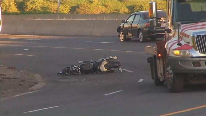 Longueuil police are investigating a fatal crash involving a motorcycle and car at the corner of Marie-Victorin Boulevard and Lafrance Street on Saturday, June 9, 2018.