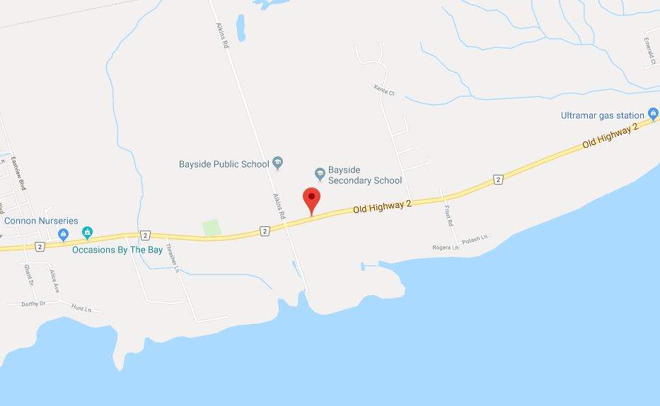 A photo from Google Maps shows Old Highway 2 near Quinte West, where OPP say a cyclist was hit by a car. It is still unclear where on the highway the cyclist was allegedly hit.