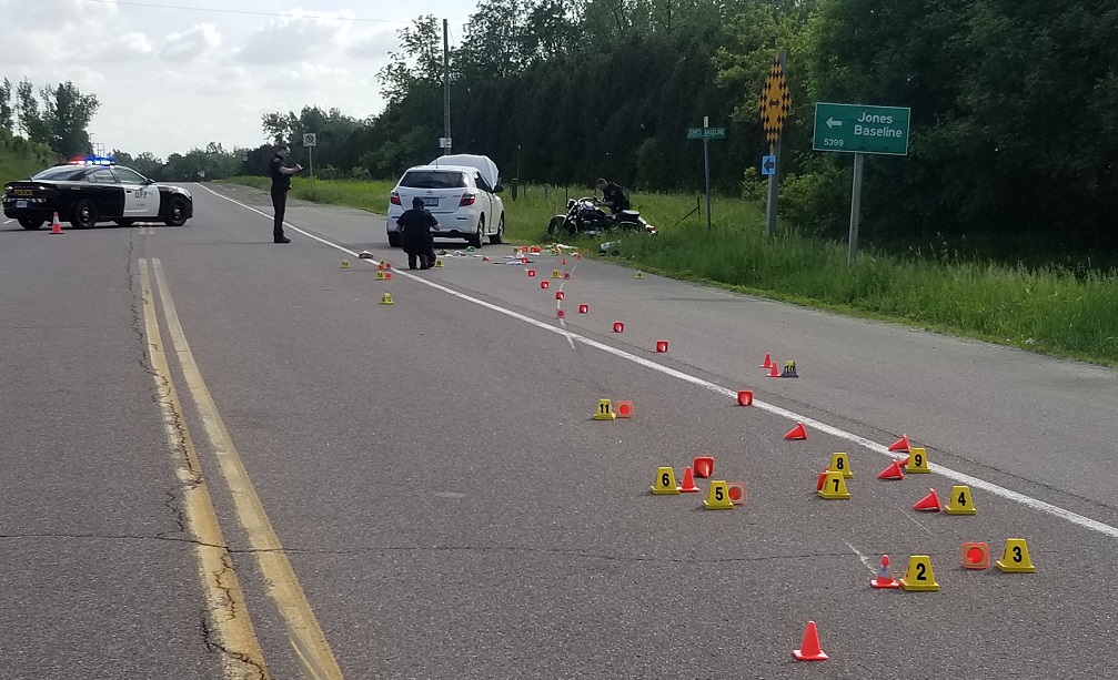 Wellington Road 124 was closed at Jones Baseline for several hours for the investigation on Friday afternoon.