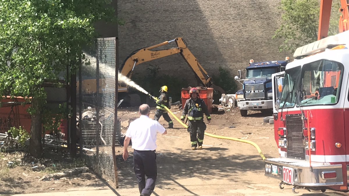 Winnipeg fire crews called to North End blaze at Orloff Metals Ltd