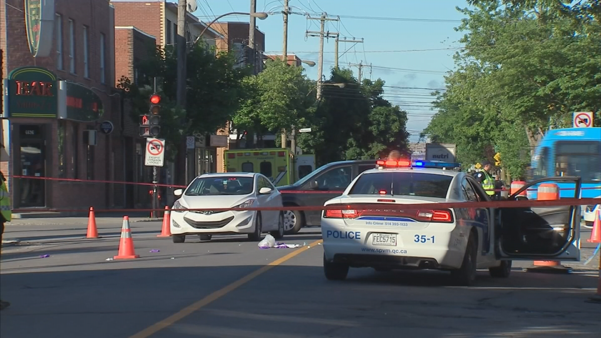 The woman, Montreal police believe to be in her 80s, was struck while crossing Papineau Avenue at Saint-Zotique Street. File photo.