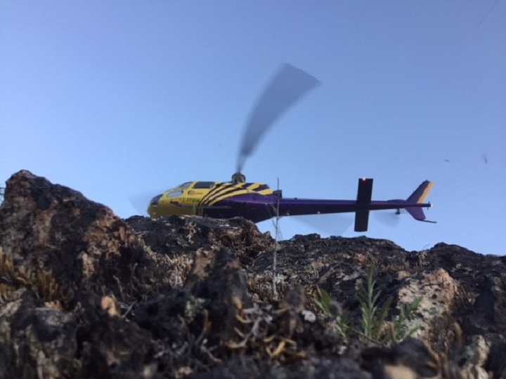 File photo of a helicopter rescue. On Saturday, Penticton Search and Rescue said an injured mountain biker was safely airlifted from the Three Blind Mice Trails and was transferred to a nearby ambulance.