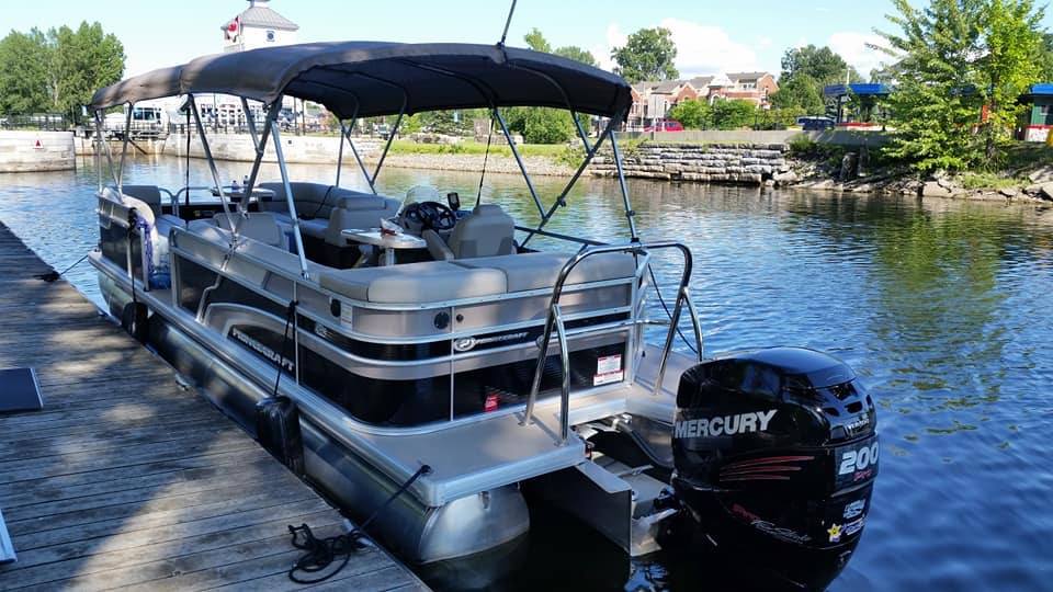 Starlight Children's Foundation Canada says its pontoon boat was stolen from its office in Dorval, on Wednesday, June 20, 2018.