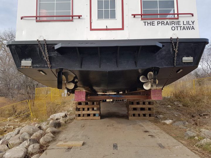 The propellers on the Prairie Lily.