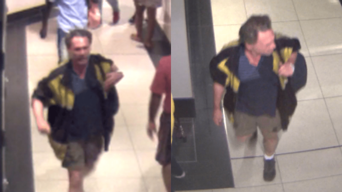 Police are looking for a male who allegedly elbowed a pregnant woman in the stomach at Eaton Centre.