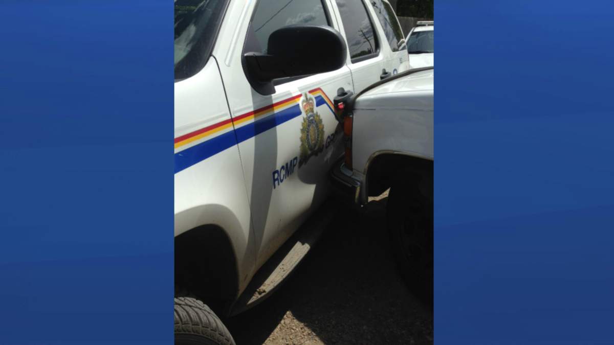 A Red Deer man has been arrested after ramming into an RCMP cruiser.