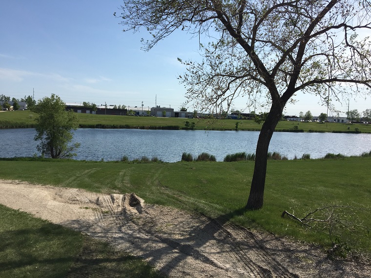 A retention pond near where Balaquit was last seen.