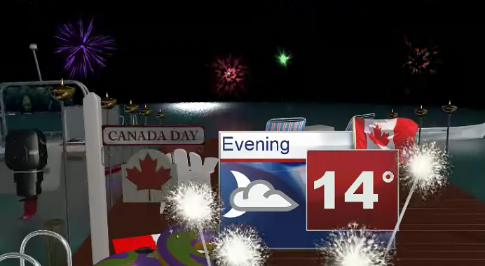 Saskatoon could catch a break from the rain just in time for fireworks on Canada Day evening.