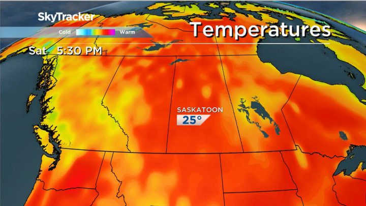 Temperatures could reach into the mid-20s on Saturday.