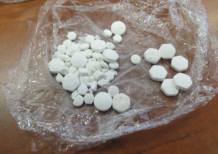 A large quantity of drugs found by police.